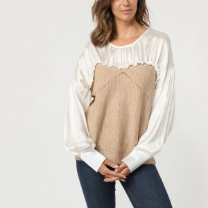 Jersey combinado de mujer