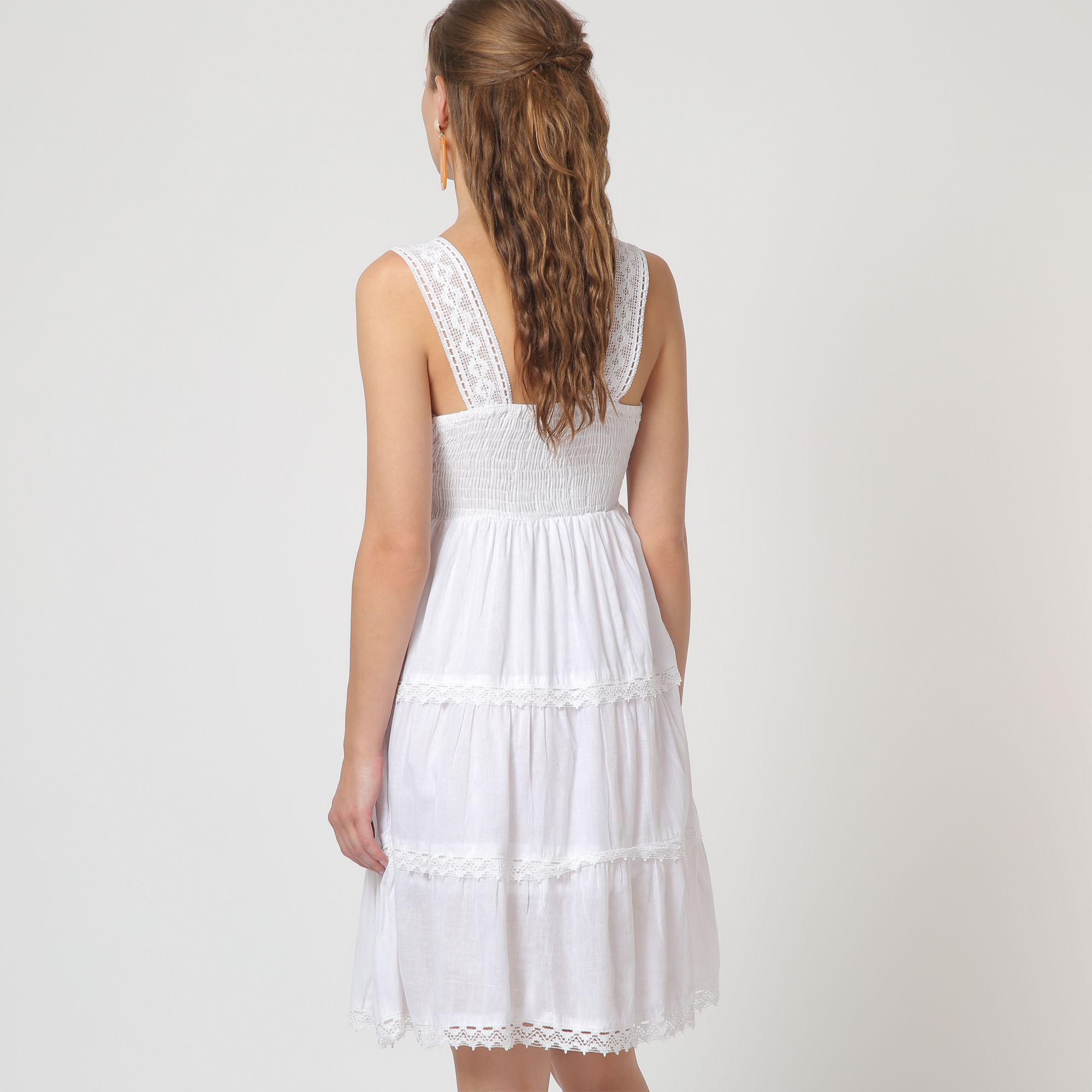 Vestido blanco de algodón QUITAR