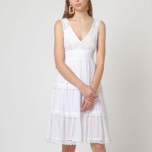 Vestido blanco de algodón QUITAR