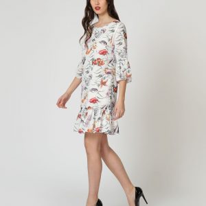 Vestido estampado peces