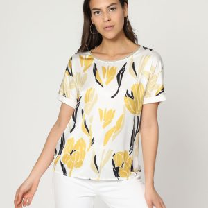 Blusa combinada estampada OK