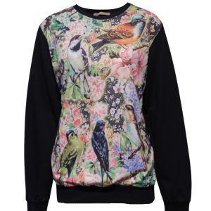 Sudadera combinada estampada
