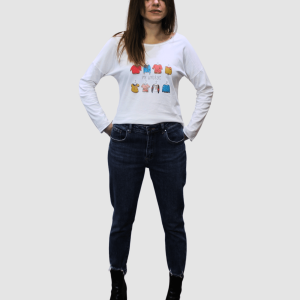 Camiseta de algodón estampada