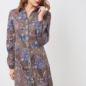Vestido camisero estampado