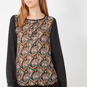 Blusa estampada combinada