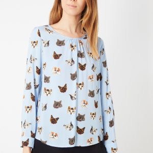 Blusa estampada de gatos