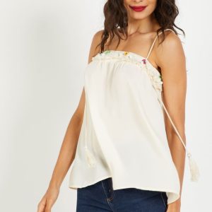 Blusa fluida de tirantes finos