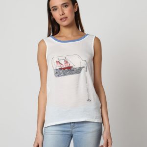 Camiseta combinada estampada