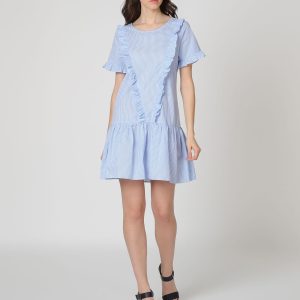 Vestido cuadros vichy con volantes