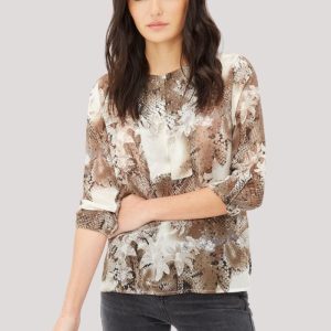 Blusa fluida estampada