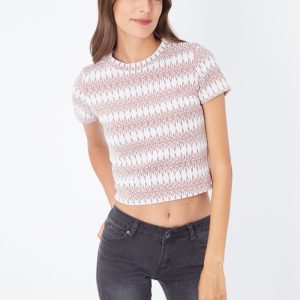 Top estampado corto