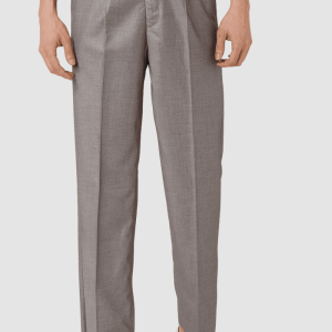 Pantalón de Traje de Hombre con Textura y Corte Estructurado