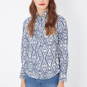 Camisa denim estampada
