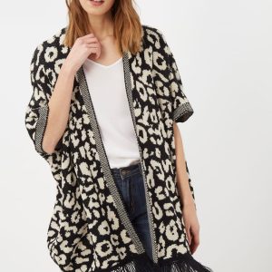 Chaqueta de punto estampada