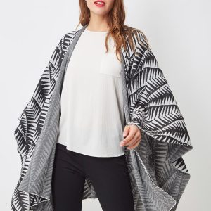 Poncho estampada