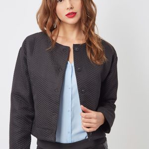 Chaqueta tipo bomber con textura