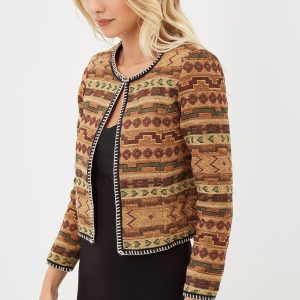 Chaqueta estampada con textura