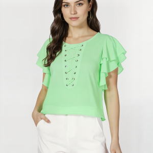 Blusa con cordón cruzada