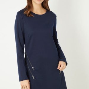 Vestido con detalle de cremalleras