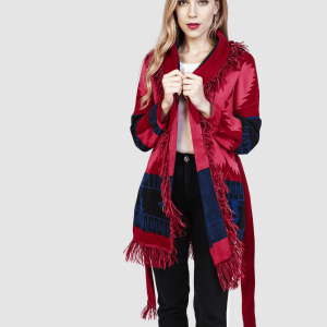 Chaqueta de punto con cinturón