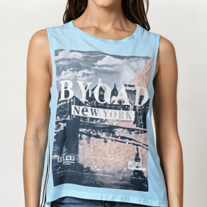 Camiseta estampada con lentejuelas
