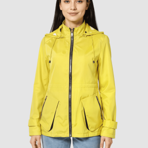 Chubasquero de mujer impermeable con capucha desmontable
