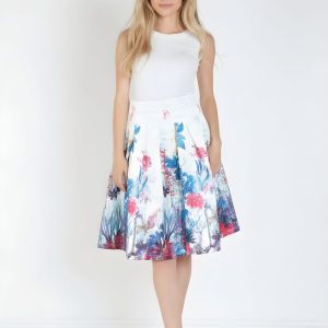 Falda estampada de flores