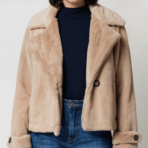 chaqueta efecto pelo
