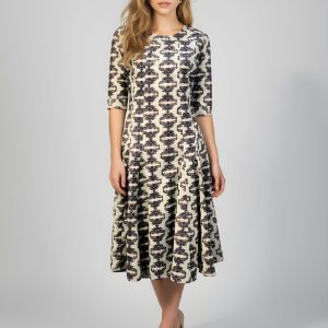 Vestido midi estampado