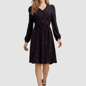 Vestido estampado de corazones