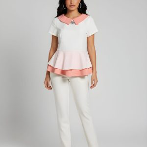 Blusa fluida con manga corta