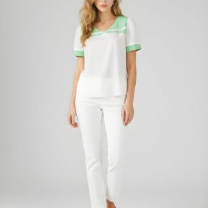 Blusa fluida combinada