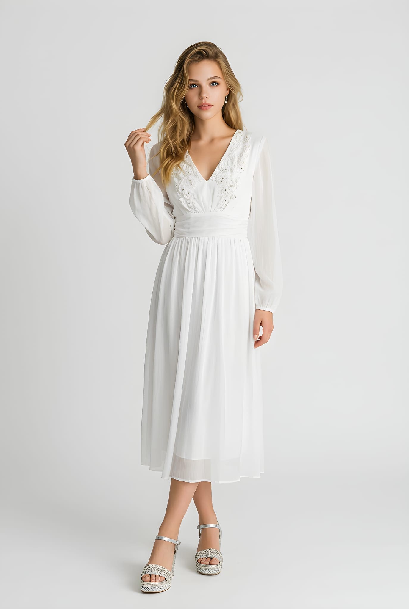 Vestido con pedrería