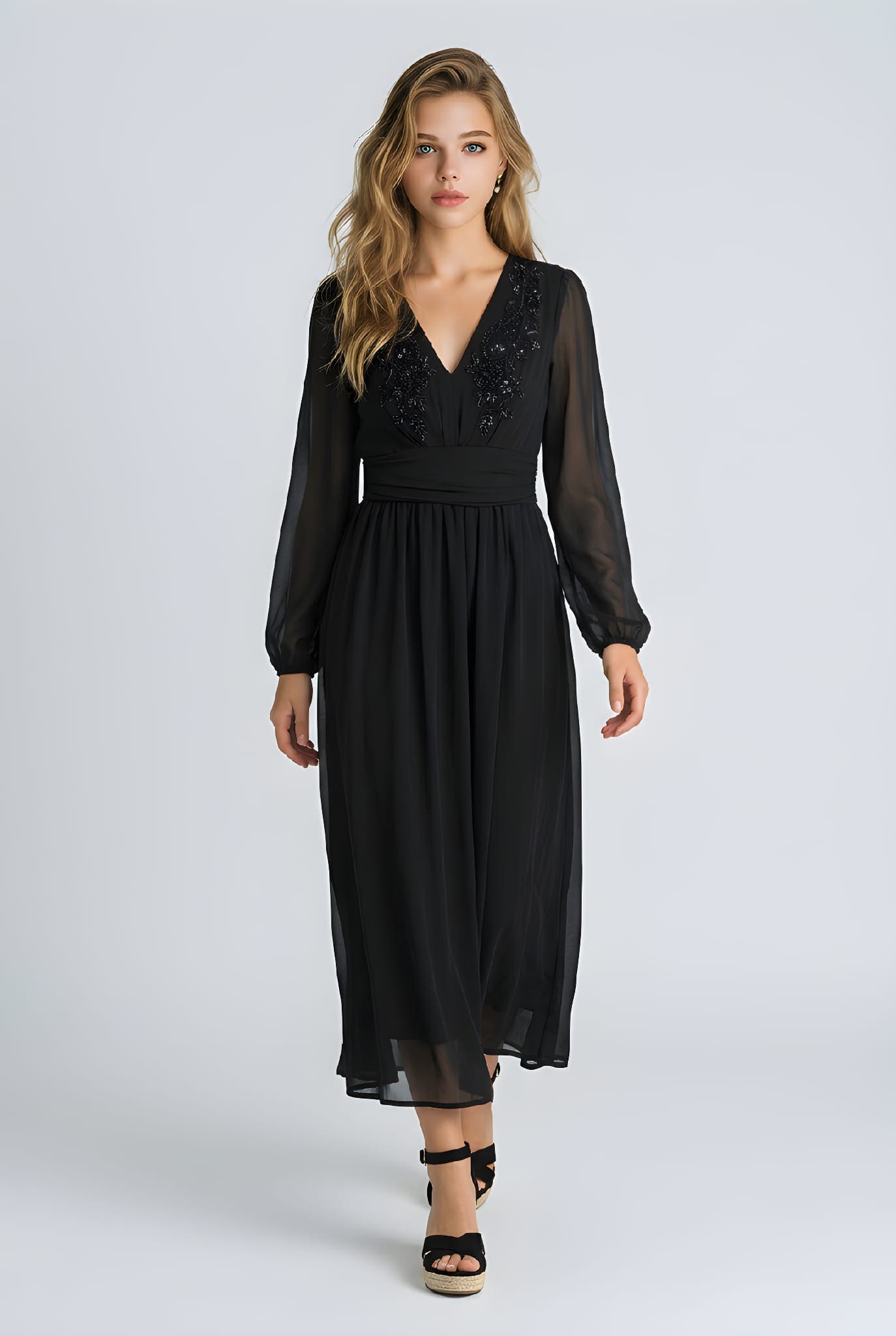 Vestido con pedrería