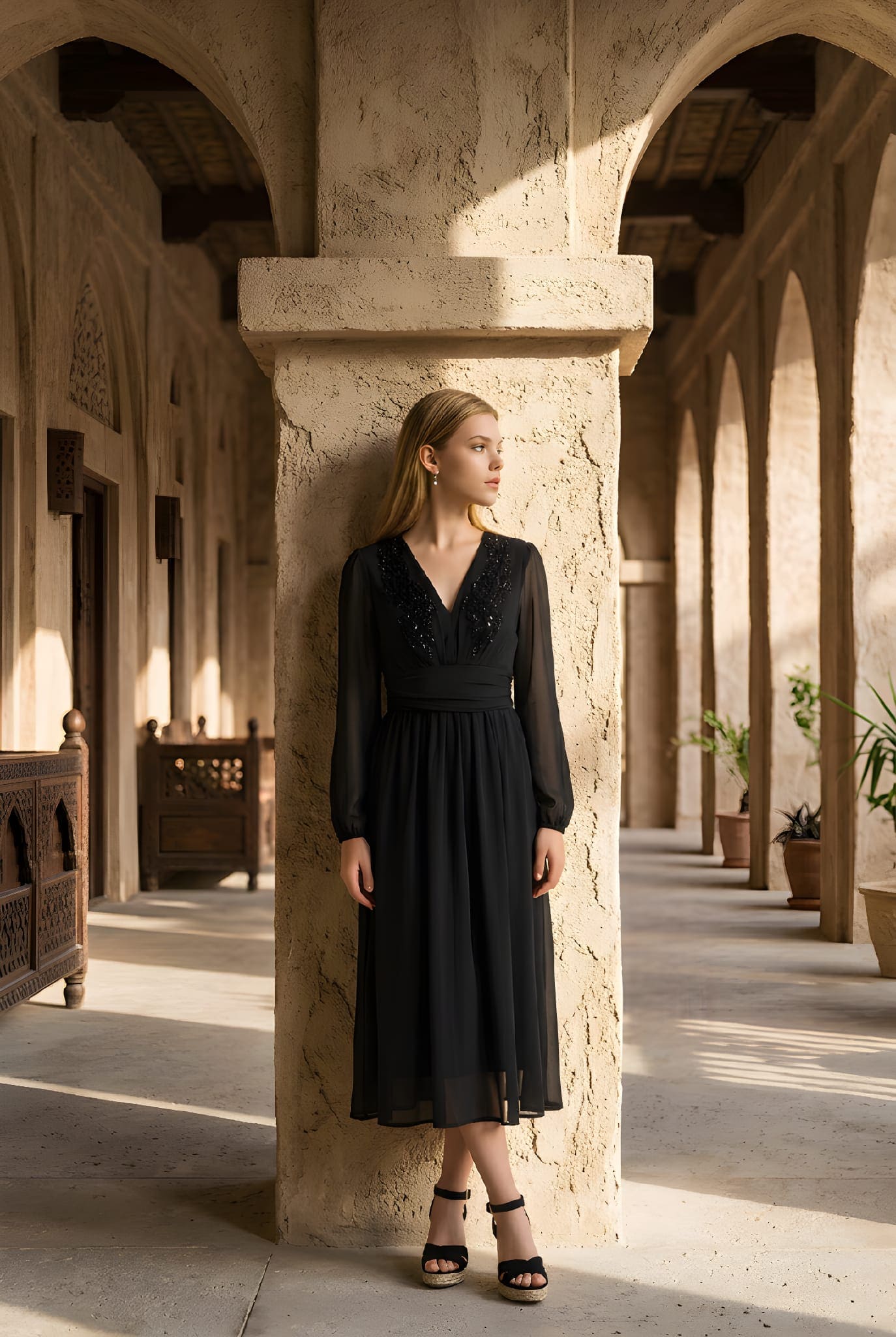 Vestido con pedrería