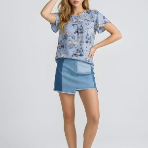 Blusa fluida estampada