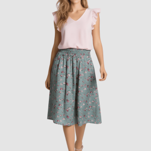 Falda estampada de flores
