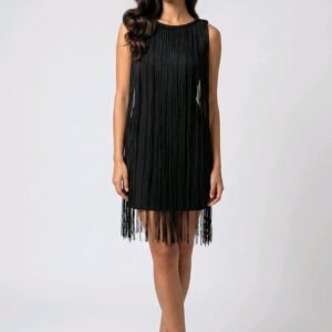 Vestido con flecos