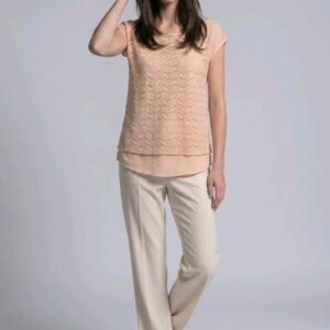 Blusa calada efecto doble