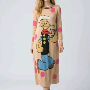 vestido estampado fantasía