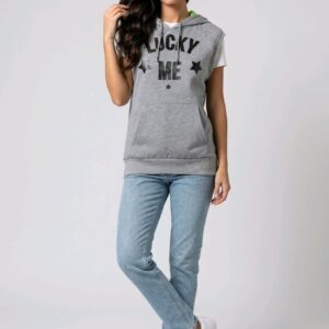 Sudadera sin mangas con capucha
