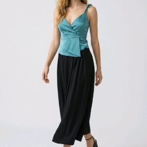 Top satinado con tirantes