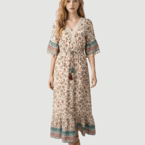 Vestido largo estampado