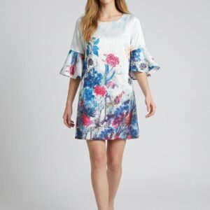 Vestido satinado estampado