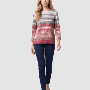 Blusa tipo camiseta estampada