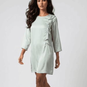 vestido satinado mujer