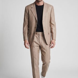 Chaqueta de traje de rayas para hombre