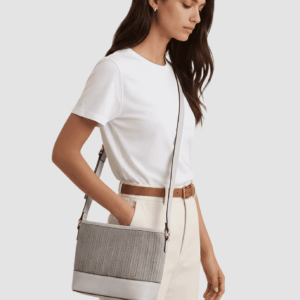 Bolso de rafia combinado