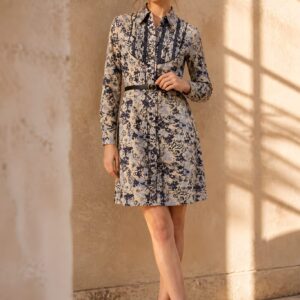 Vestido camisero estampado