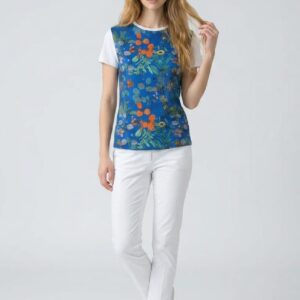 Camiseta estampada combinada